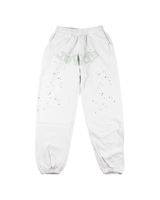 Sp5der White Adult "Eggshell" Track Pants for men