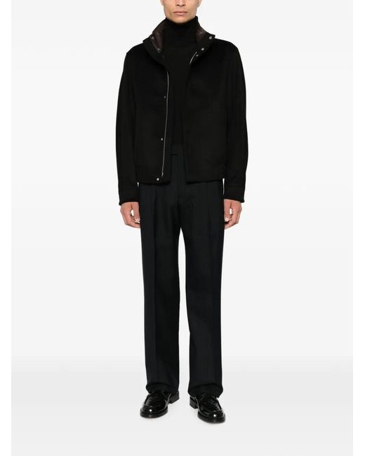 Lardini Black Veste Zippée À Col Montant for men