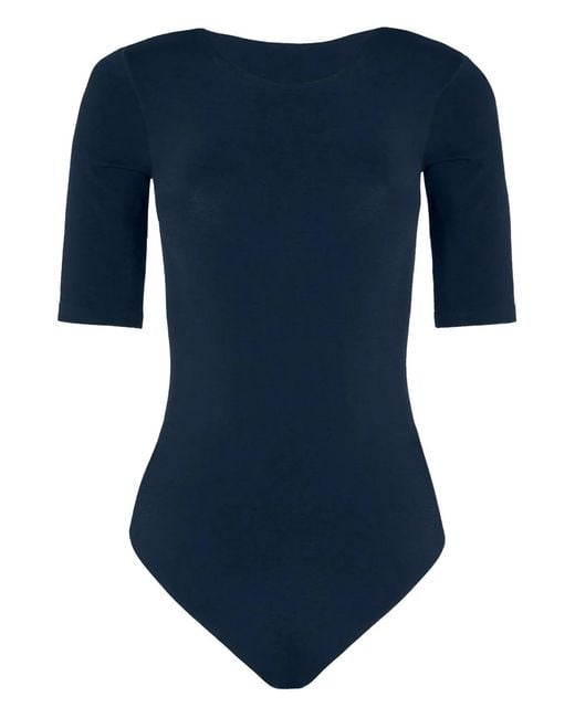 Wolford Blue Bahamas Bodysuit