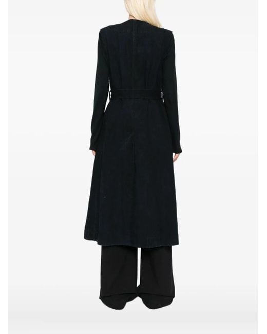 Kinyan Lam Black Hand Embroidery Sleeveless Coat