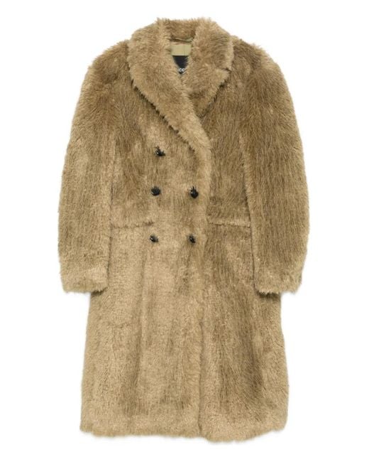 ANDERSSON BELL Natural Fields Faux-Fur Coat