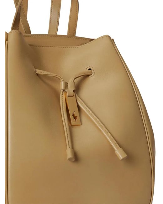 Polo Ralph Lauren Natural Polo Id Leather Backpack