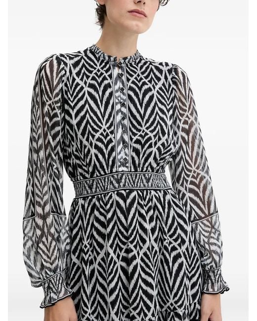 Hale Bob Gray Nyra Button Printed Mini Dress