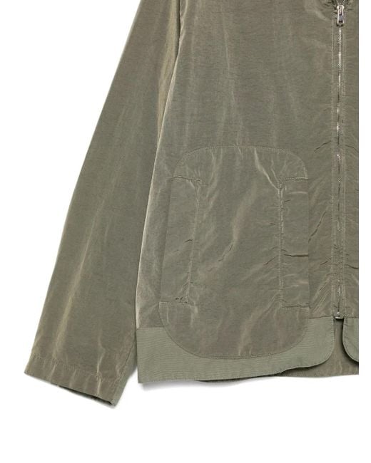 RANRA Green Zip-Front Patch-Pocket Jacket for men