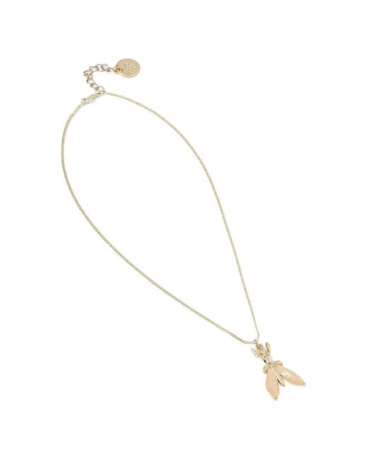 Patrizia Pepe White Fly-Pendant Necklace