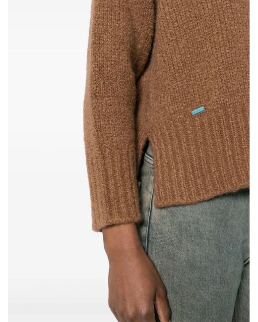 Alanui Brown Finest Roll-Neck Jumper