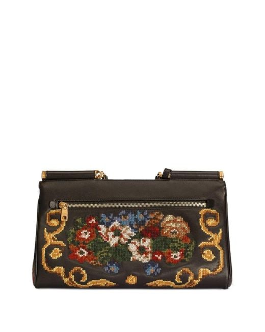 Dolce & Gabbana Black Medium My Sicily Handbag