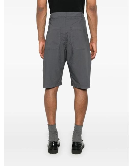 YMC Gray Twisted Seam Shorts for men