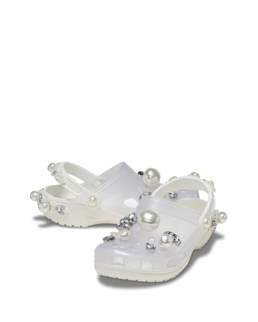 CROCSTM White Faux-Pearl Embellished Slingback