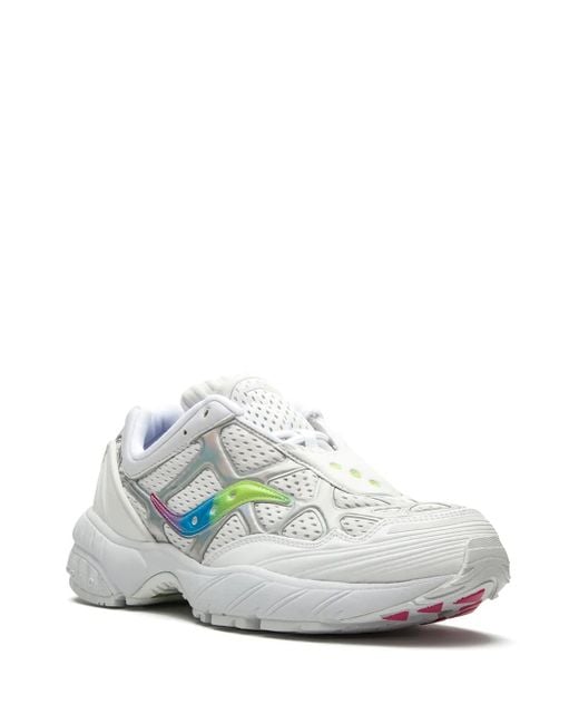 Saucony White Grid Web Sneakers