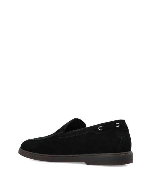 Giuseppe Zanotti Black Logo-Plaque Loafers for men
