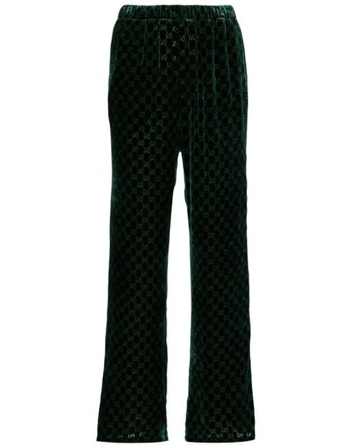 Pantalon GG Supreme en velours Gucci en coloris Black