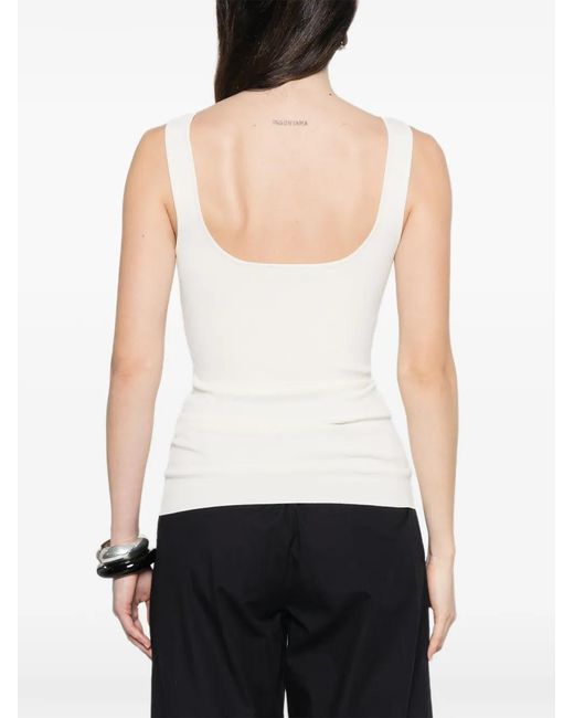 Entire studios White Scoop-Neck Top