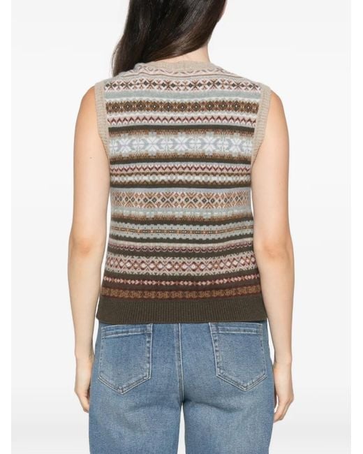 Bompard Gray Round-Neck Vest