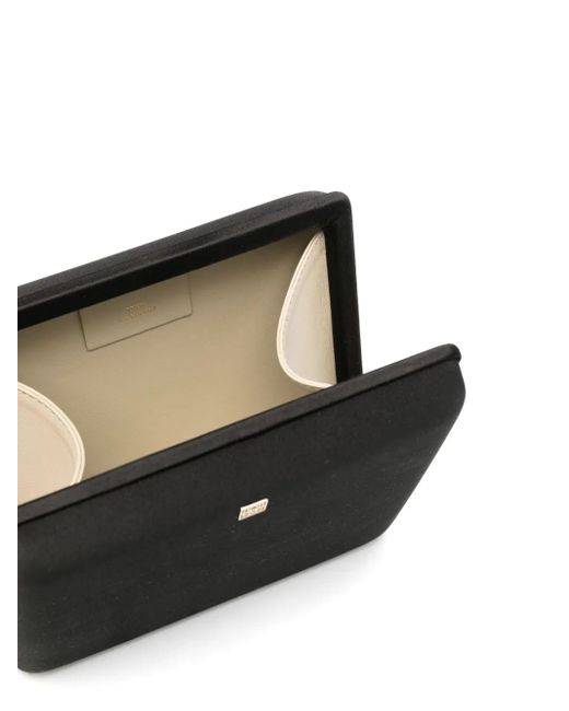 Totême  Black Satin Box Clutch