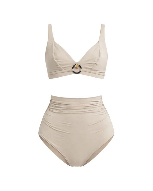 Max Mara White Triangle-Cup Bikini Top