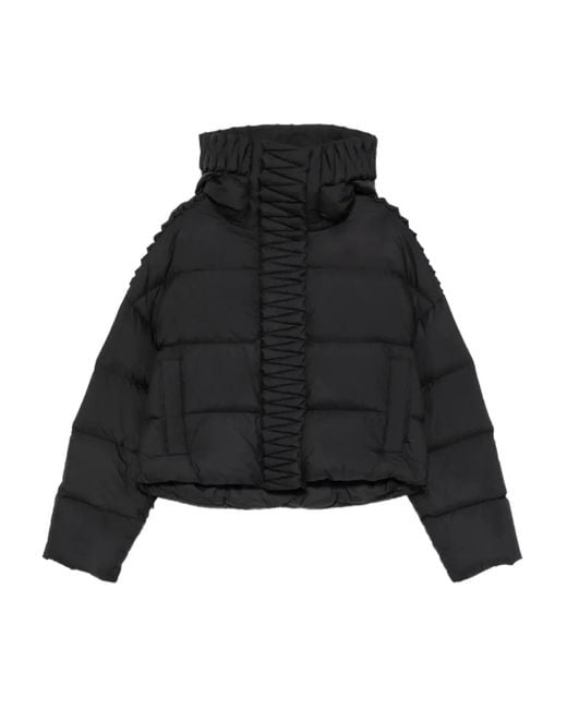 RAXXY Black Quilted Hooded Puffer Jacket