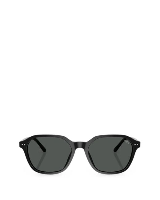 Polo Ralph Lauren Black Geometric-Frame Sunglasses for men