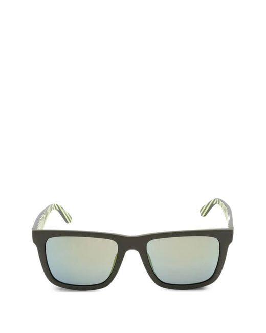 Lacoste Gray Rectangle-Frame Sunglasses for men