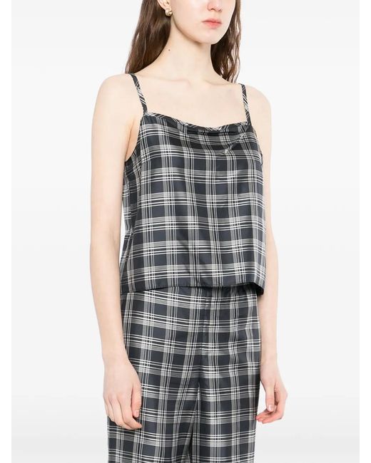 Theory Gray Bind Strap Top