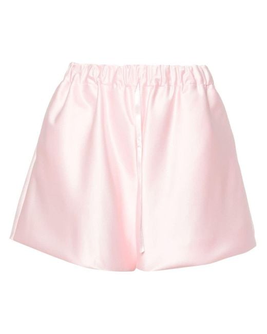 Simone Rocha Pink Elasticated Satin Shorts