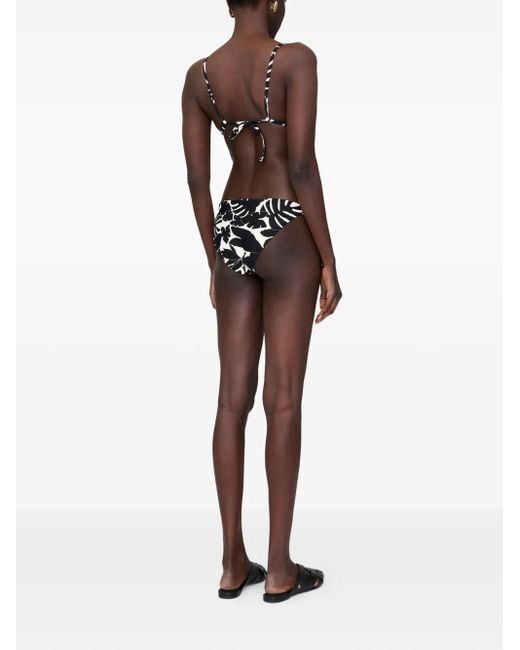 Anine Bing Black Bellamy Printed Bikini Bottom