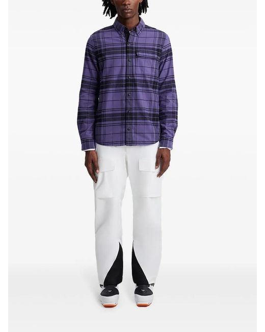 Aztech Mountain Purple Checked Shirt for men