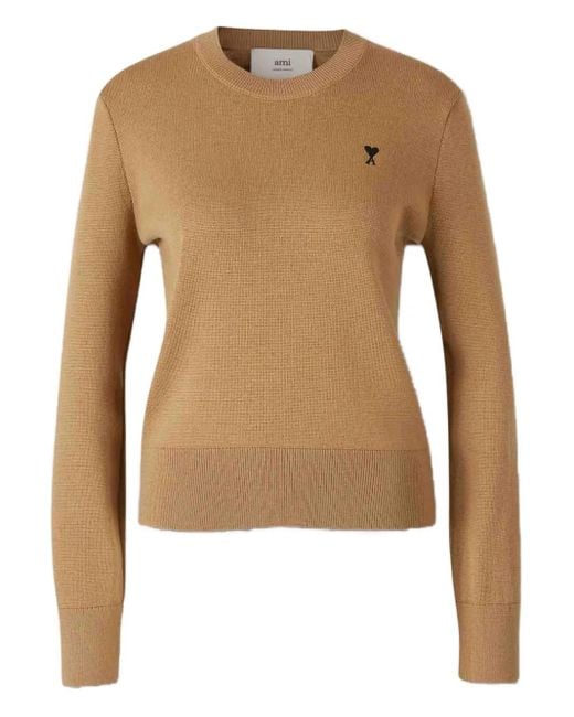 AMI Brown Ami De Coeur Sweater