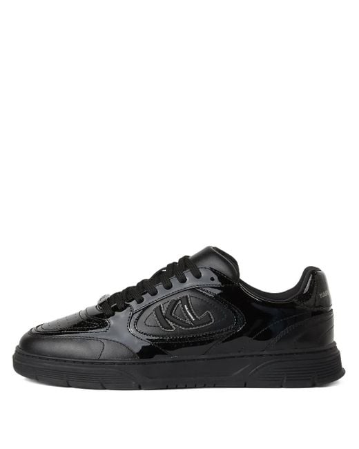 Karl Lagerfeld Black Lace-Up Glitter Sneakers