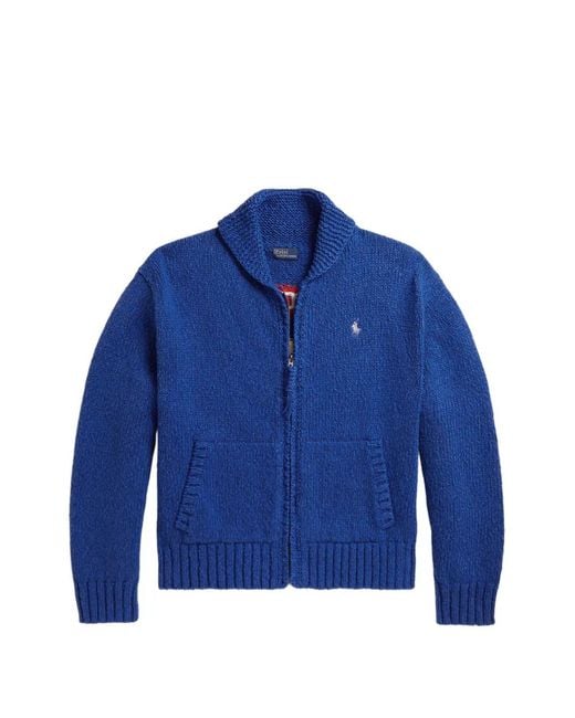 Polo Ralph Lauren Blue Cotton Cardigan