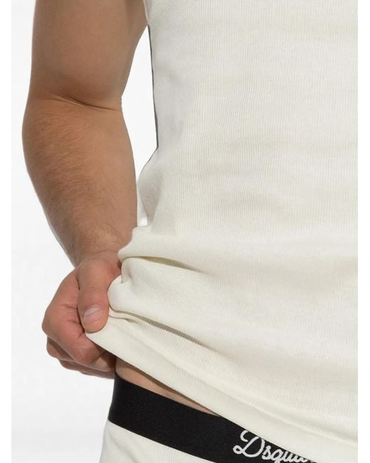 DSquared² White Basic Tank Top for men