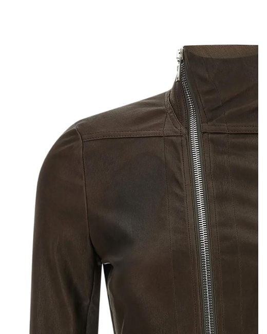 Rick Owens Black Tower Gary Jkt Asymmetrical-Zip Jacket