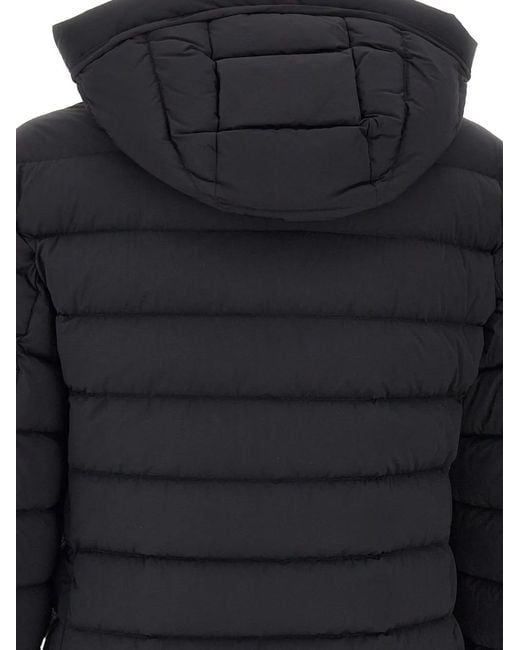 Peuterey Black Hooded Quilted Down Jacket for men