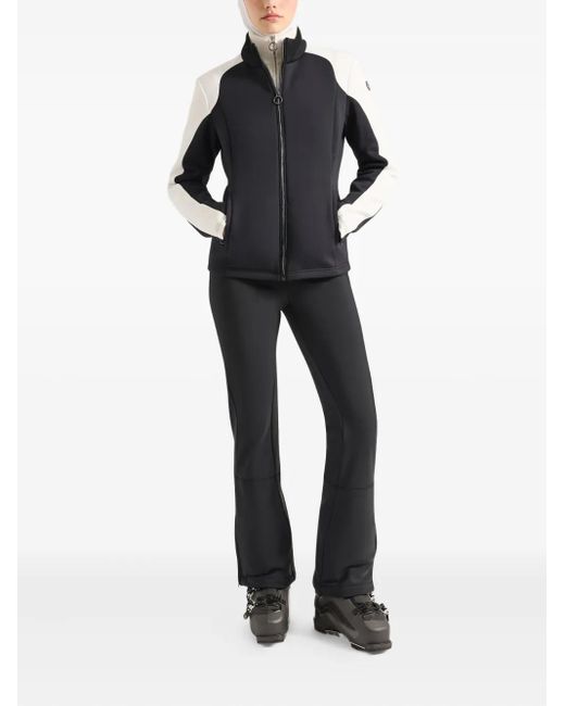 Fusalp Blue Colour-Block Ribbed-Collar Ski Jacket