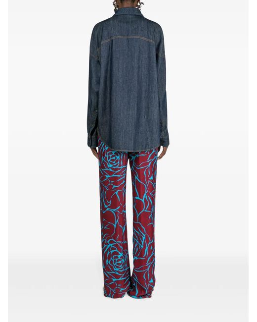 Dries Van Noten Blue Denim Cocoon Shirt