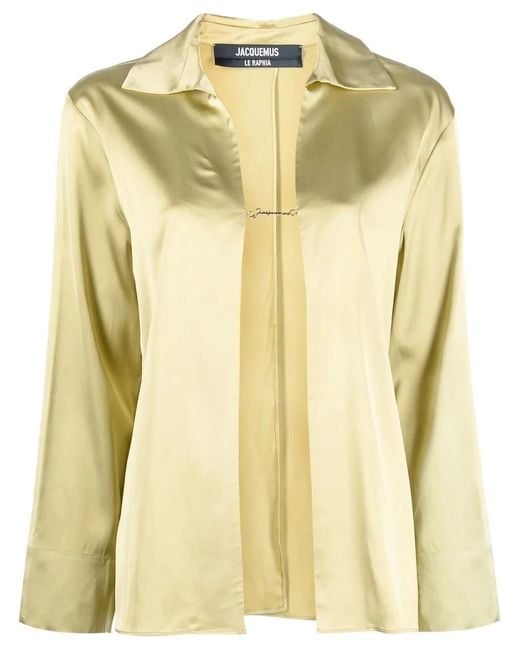Jacquemus Yellow Logo-Plaque Blouse