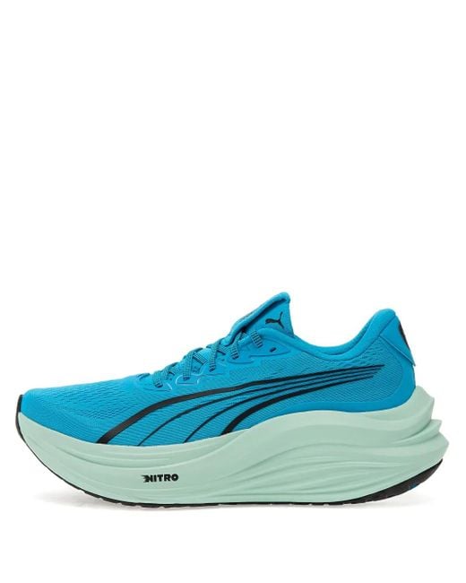 PUMA Blue Magmax Nitro Lace-Up Sneakers