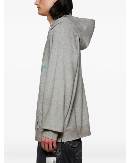 Maison Mihara Yasuhiro Hoodie mit Smile-Print in Gray für Herren