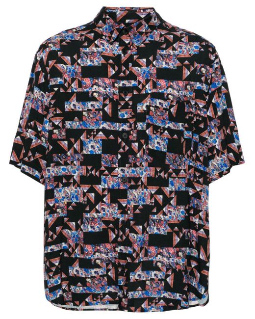 Camisa Vabilio con estampado gráfico Isabel Marant de hombre de color Blue