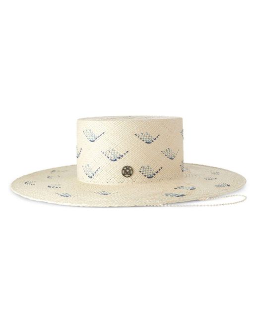 Maison Michel White Lana Straw Hat