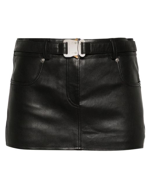 1017 ALYX 9SM Black Leather Mini Skirt