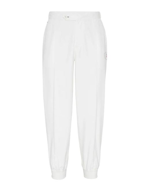 Brunello Cucinelli White Straight-Leg Track Pants for men