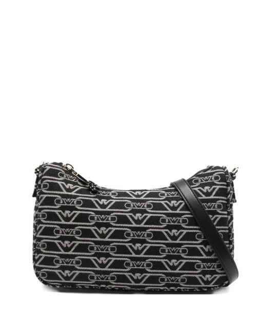 Sac À Bandoulière Monogrammé Emporio Armani en coloris Black