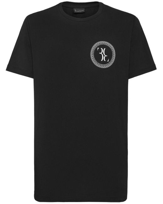 Billionaire Black Logo-print Cotton T-shirt for men