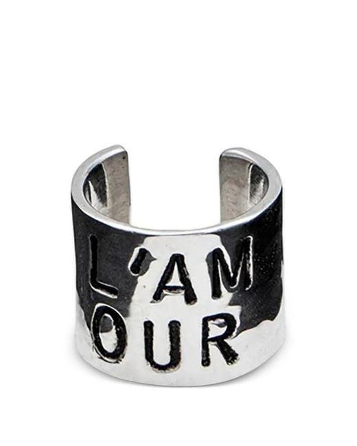 Thoraval Black Engraved Ear Cuff