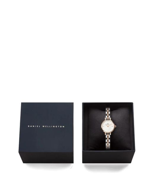 Daniel Wellington Metallic Petite Mini Arch Three-Link Two-Tone 19Mm Watch