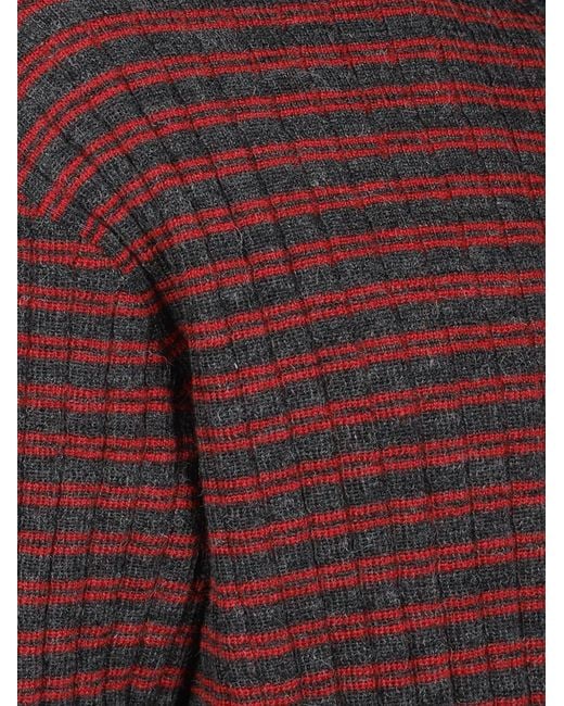 NAMACHEKO Red Pull Rayé À Col Montant for men