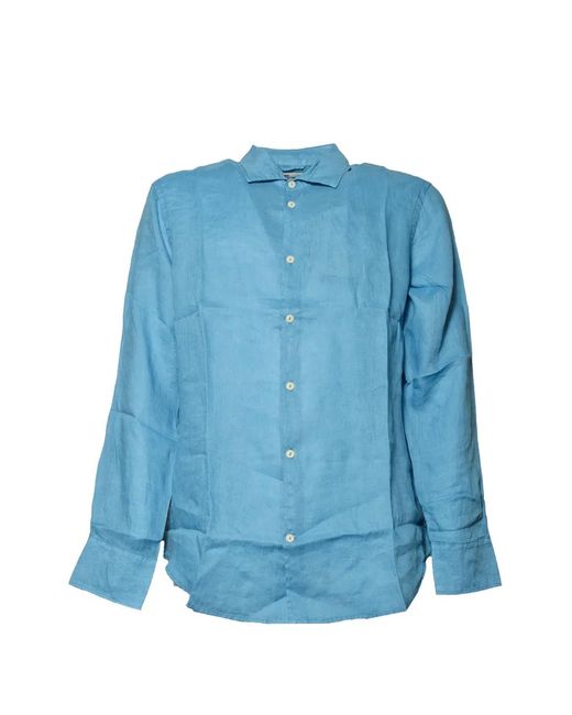 Mc2 Saint Barth Blue Pamplona Button-Fastening Shirt for men