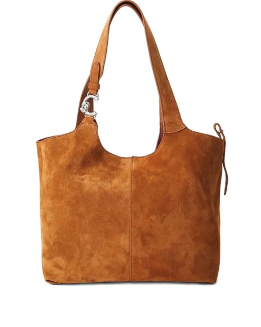 Coccinelle Suede Shoulder Bag Brown