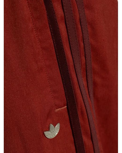 Adidas Red Logo-Plaque Track Pants for men